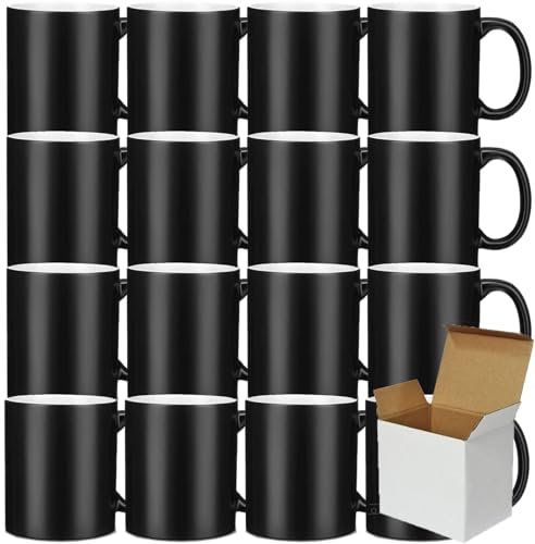Lot de 4 tasses à sublimation sans impression de qualité AAA | Individuelles ou en lot | Tasse photo pour impression par sublimation | Tasses vides pour presse à chaleur – Lot de 4 tasses à changement