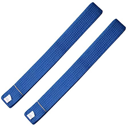 G-LIKE Kampfsport Zubehör Taekwondo Gürtel – 2 Stück Belt Kampfkunst Karate Judo Wushu Ju-Jutsu Ninjutsu Budo Kendo Aikido Training Wettkampf für Erwachsene Kinder – Baumwolle (280 cm, Blau)