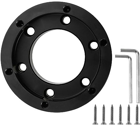 Gohantee 70mm Steering Wheel Adapter Plate for Logitech G29 G920 G923 - Upgrade Racing Car Game Wheel Adapter, Compatible With 13-14 Inch Wheels (Black)