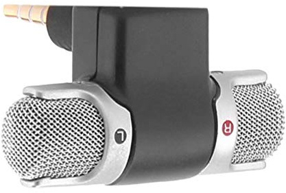 Mini Microfono Jack 3,5 Mm Microfono Stereo Portatile per Microfono Registrazione Telefono per Smartphone
