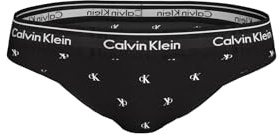 Calvin Klein Slip Forme Bikini Femme sous-Vêtement, Noir (Black Diamond Logo Print), XS