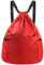 Zxglxinyao Turnbeutel, Rucksack mit Kordelzug, Sportbeutel, Schwimmtasche, wasserdichter Sportsackpack Gymsack, Kordelzug Taschen für Herren Damen Sport Schule Reisen Schwimmen Fitnessstudio, Rot
