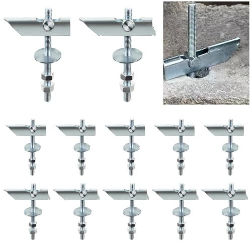 Fomiata 12 tacos basculantes M6/M8 x 100 mm, tacos para placas de yeso, anclaje basculante para fijación de acero al carbono, para colgar objetos pesados, para montaje en techos o paredes (M6/M8)