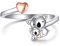 YFN Koala Ring 925 Sterling Silber Verstellbarer Ring Niedlicher Tier Schmuck Geschenk für Damen