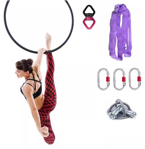 Lyra-Hoop-Set, 80/85/90/95/100 cm Luftreifen-Set, Zirkus-Luftreifen-Ausrüstung, Luftreifen aus Edelstahl für Heimfitness,100cm
