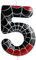 5th Birthday Candle Spider Number 5 Candle Spider Cake Decoration Birthday Party Supplies Black Red Spider Themed Cake Topper Decorations for Kids Boy Girl Party Decor Supplies