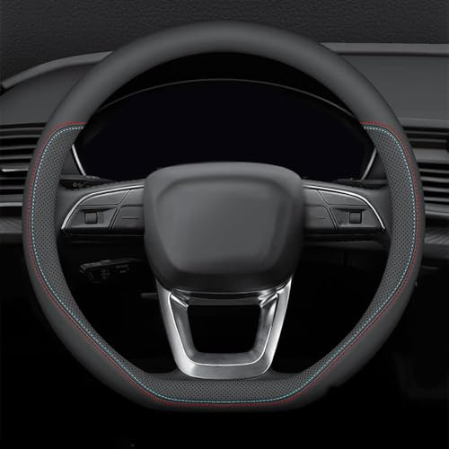 CRTATE Auto Lenkradbezug, für FIAT ducato 2006-2024 Schweißabsorbierend Verschleißfest Lenkradschutz Anti-Rutsch Atmungsaktiv Lenkradhülle,B- Type D