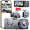 Dash Cam Front and Rear 4K Full HD, Dash Camera Included 32GB SD Card, 3 Channel Dash Camera for Cars, Dashcam with Night Vision, G-Sensor, 24H Parking Mode, 170°Wide Angle, Loop Recording
