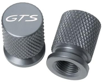 Motorrad Ventilkappen Für Porsche GTS Cayenne Cayman Panamera Macan 911 718 928 901 930 Auto Rad Reifen Ventilkappen Reifen Vorbau Abdeckungen Airdust Wasserdicht(Titanium)