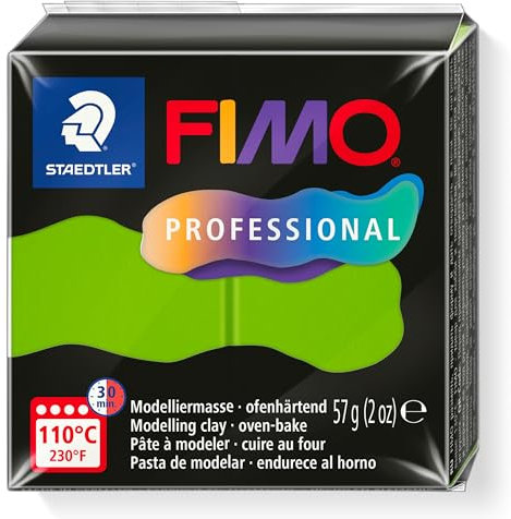 STAEDTLER FIMO Professional 8040 - Pasta per modellare il forno, specifico per professionisti e artisti, prodotto singolo verde chiaro, 8040-51