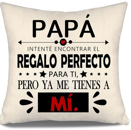 Aosumin Papá intenté Encontrar Fundas de Cojín para Papá de Hija Hijo Regalo Divertido Cumpleaños Día del Padre (papá-a)
