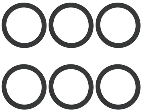 ECSiNG Junta de Cesta de Colador de 6 Piezas Compatible con Blanco Compatible con Franke Diámetro Exterior 113,2mm Diámetro Interior 86,3mm Espesor 2mm Se Adapta A Cestas de Drenaje de 3 1/2
