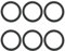ECSiNG Lot de 6 Joints de Panier de Crépine Compatible avec Blanco Compatible avec Franke Diamètre Extérieur 113,2 Mm Diamètre Intérieur 86,3 Mm Épaisseur 2 Mm Convient Au Drain de Panier de 3 1/2