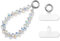 MORSUNBELA - Catenella corta da polso per cellulare, cinturino gioiello per cellulare, colore bianco