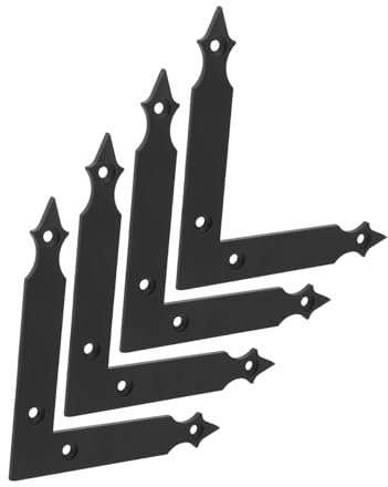 TOPBATHY 4pezzi Staffa Angolari Decorative Staffa Angolari Con Vite Per Cancelli Da Giardino Porte Da Garage e Decorazioni Per Ferramenta Da Fattoria