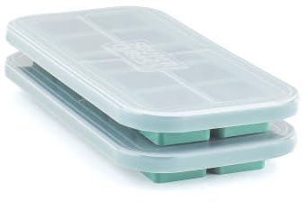 Souper Cubes 2 Tbsp Silicone Freezer Trays with Lids, Kale, 2 Pack | 100% Platinum-Cured Silicone Freezer Mould, Oven & Microwave Safe, Perfect For Freezing Herbs, Garlic, Pesto, Butter & More