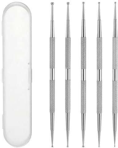 cobee 5 Stück Dotting Pen Set, Nagelpunkt Stift Punktierung Stift Nagelstifte Nail Art Dotting Tools Dual-Ended Strass Picker Nail Design Werkzeug Nageldesign-Stifte Punktierstift für Maniküre DIY