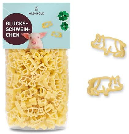 Alb-Gold Bio Motiv Pasta, Glücksschweinchen, 250g