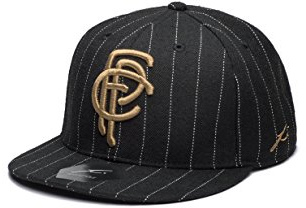 Fan Ink FC Porto Pinstripe Snapback Hat, Black/White, ONE SIZE