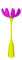 Boon Stem Grass and Lawn Drying Rack Accessory, Magenta, BON-ACC06, magenta e bianco