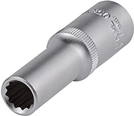 SW-Stahl 05632-11SB Tiefer Steckschlüsseleinsatz - 11 mm - 1/2 Zoll 12-kant | Extra lange Ausführung 78 mm aus Chrom-Vanadium-Stahl - Verchromte Premium Qualität für 12,5 mm Antrieb - Einzelsockel
