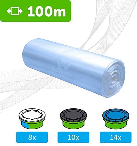 SONESTA 100m ECO Nappy Bin Liner 100% Compatible with Tommee Tippee TEC, Simplee, Twist and Click | Compatible with Angel | Equivalent to 10 Refills | Light Flower Fragrance + Anti Odor EVOH+