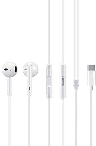 Huawei Hi-Res Classic In-ear Earphones Wired Control Headphones USB Type-C Edition for Huawei Mate 10 - White