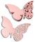 mixed24 50 St. / 100 St. Rosa Hellrosa Tischkarten Schmetterling Namenskarten Platzkarten Hochzeitsdekoration Tischdeko (50)