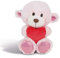 NICI Plüschtier Love Bär Mädchen mit Herz 20 cm – Kuscheltier Teddybär mit Herz für die Liebsten – Flauschiges Teddy-Stofftier zum Kuscheln, Spielen und Schlafen – Gemütliches Schmusetier I 44425