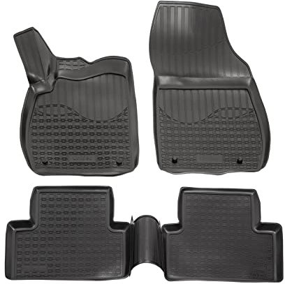 J&J AUTOMOTIVE | 3D Gummimatten Auto Matten Fussmatten Kompatibel mit Zafira C Tourer 2011-2019, Rand cca 4cm, Allwetter, 4Tlg, Premium Qualität