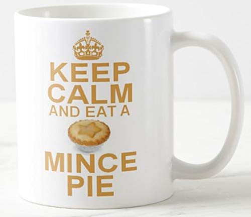Novelty MUG ≈ KEEP CALM AND EAT A MINCE PIE ≈ christmas pies festive yule cake pudding - carry on secret santa gift mugs