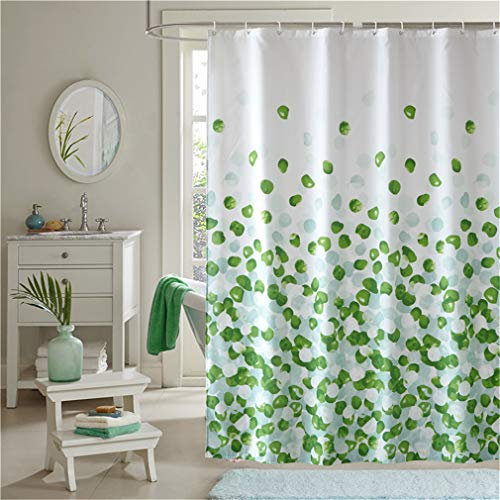 Xlabor Rideau de douche épais avec 12 anneaux de rideau de douche, lavable, 180 x 200 cm, vert, 240 x 200 cm
