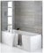 Milano Elswick White 1700mm x 850mm Left Hand Square Shower Bath Chrome Screen