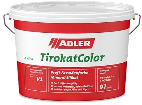 Aviva Tirokat-Color, mineralische Fassadenfarbe, Silikatfassadenfarbe Weiß / 3l