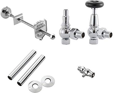 Arroll Luxury Manual Radiator Valve Pack (Chrome)
