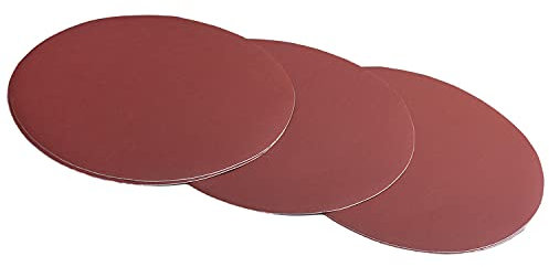 Utoolmart Schleifpapier mit selbstklebender Rückseite, 250 mm, Aluminiumoxid, Schleifscheibe, Schleifpapier, 100 Körnung, für Metallbearbeitungswerkzeuge, 10 Stück