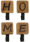 EXCELLO GLOBAL PRODUCTS 4 Garderobenhaken: Home Farmhouse Massivholz mit lackierten Buchstaben und Stahlhaken. Fertig zur Wandmontage.