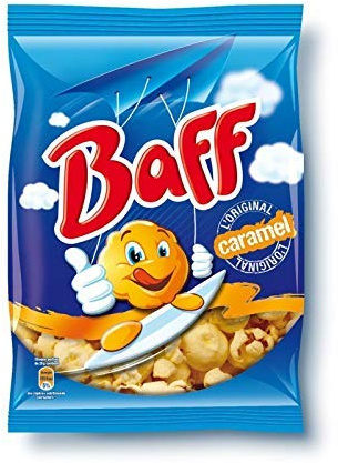 Vico BAFF - Juego de 4 palomitas de maíz, caramelo, 100 g