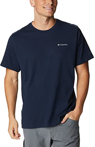 Columbia Men's Thistletown Hills Short Sleeve, Short Sleeve T-Shirt, Collegiate Navy Heather, Medium