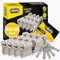 GERCAR Pro+ Lot 4x cylindre serrure à bouton 90 mm avec fonction d'urgence et de danger - 4x barillet de porte débrayable avec bouton 45/45 mm - Avec 10 clés - Longueur : 90 mm, A: 45 B : 45