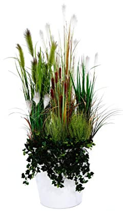 Kunstpflanzen Gras Arrangement als Raumteiler Maja mit ca. 230x80cm von bambussi