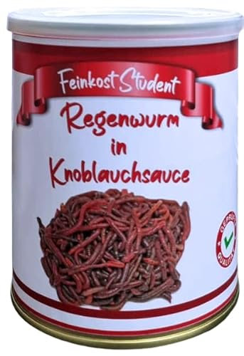 Regenwurm in Knoblauchsauce aus der Dose Scherzarktikel, Lustige Geschenkidee, Party-Brüller, Spaßgeschenk, Nikolausgeschenk, Geburtstagsgeschenk