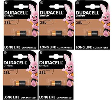 5 piles Duracell 28L A544 2CR11108 avec lithium (5 ampoules de 1 batterie)