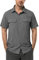 33,000ft Men's UPF 50+ UV Protection Short Sleeved Shirts Quick Dry Button Down Shirts Cooling Hiking Shirt for Travel Safari Fishing Grey XL