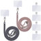 Handykette Universal, Handy Lanyard, Universelles Handy um den Hals hängend mit Pad Handy Lanyard, verstellbar und abnehmbar. (2Dunkelgrau+Roségold)