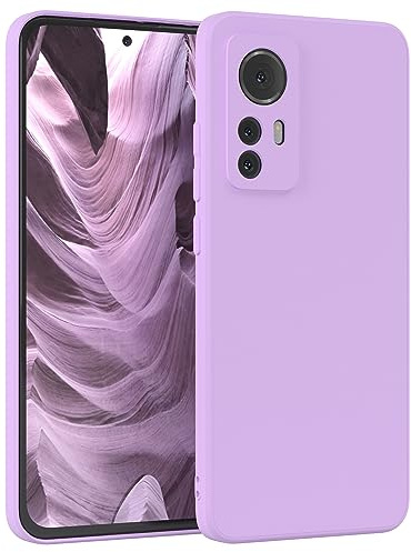 EAZY CASE - Silikonhülle für Xiaomi 12 / 12X Hülle Silikon Case Lila weich stoßfeste Handyhülle Xiaomi 12 / 12X Schutzhülle mit Kameraschutz Dünn Premium Schutz Cover TPU Phone Bumper in Violett