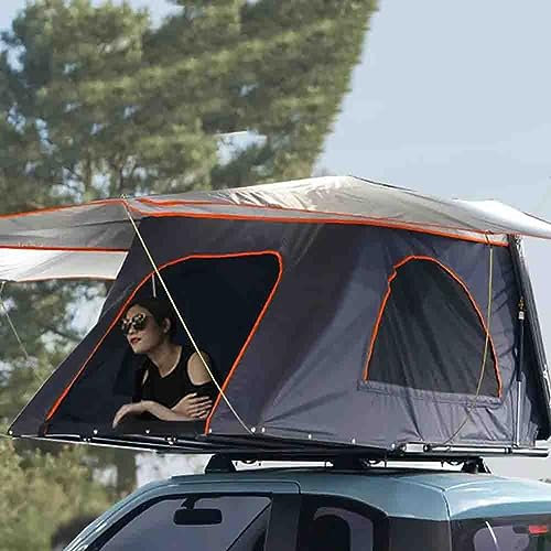 Tienda de campaña para techo de coche, totalmente automática, para 2 o 3 personas, tienda de campaña para techo, tienda de campaña para exteriores, dormitorio móvil de apertura rápida con escalera