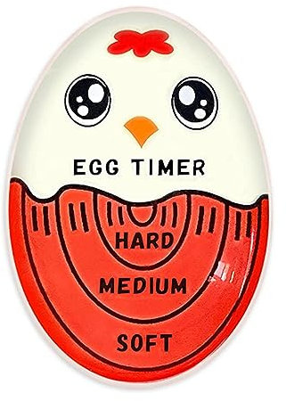 Egg Timer for Boiling Eggs Color Changing Cooking Egg Timer Changes Color When Done Soft Hard Boiled Egg Changing Egg Timer Thermometer Mini Indicator Timer Kitchen Gadgets Red
