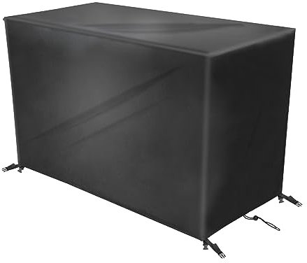 YZXCMHJ GartenmöBel Abdeckung Wasserdicht 300x160x110cm,Abdeckplane GartenmöBel,420d Oxford Gewebe Winterfest Schutzhülle GartenmöBel Rechteckig,Abdeckung für Gartentisch und MöBelsets,Schwarz