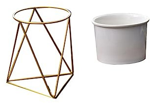 Didiseaon Ensemble Pot Succulent en Céramique Petite Jardinière Succulente Jardinière sur Pied Pot De Fleur avec Support Pots Succulents en Céramique Supports D'étagère Vertical Porcelaine